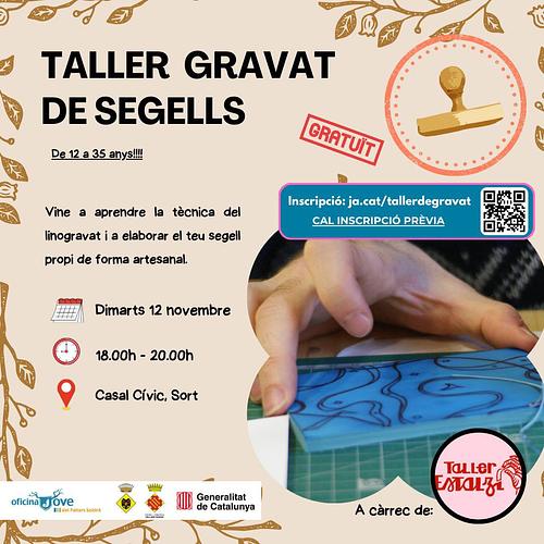 🔖 TALLER GRAVAT DE SEGELLS🔖

🗓 Dimarts 12 de novembre
🕛 18h - 20h
📍 Casal Cívic, Sort

Vols descobrir la tècnica del linogravat i elaborar el teu segell propi de forma artesanal? Doncs no hi pots faltar!

Taller gratuït. Inscripció a https://ja.cat/tallerstardor2024
Amb: *@tallerestalzí*