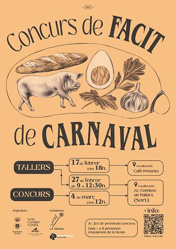 En motiu del concurs de Facit de Carnaval. Demà dilluns a les 18:00 taller gratuit d’el.laboració de facit al Cafè Pessets (Sort )