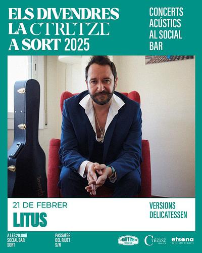 🔊El proper divendres acollirem el segon concert acústic de la CTretze al nostre Social Bar!!💥
.
🎸 *Litus* @lituseando ens rebrà amb ‘Versions Delicatessen', un espectacle on obre el seu cofre del tresor ple de cançons que ha cantat als pubs, a la televisió i a la ràdio. Una sel·lecció de les seves versions preferides, des de Beatles fins a Peret, passant per Elvis, Bowie o Creedence Cleawater Revival.
.
Quan? *21 de febrer*
Hora? *20h*
Lloc? *Social Bar de La Rafting Company* (Sort)
.
🕺🏽🍻 La millor manera de començar el cap de setmana. Us hi esperem!!🤘🏼
.
📱Seguiu-nos a instagram @socialbar_laraftingco per estar alerta de tots els concerts.