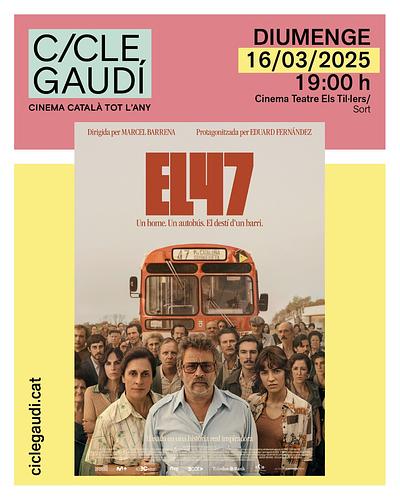📢 Atenció, ja hem obert la venda d'entrades per la propera projecció, el 16 de març vinent, ni més ni menys que "El 47", la pel·lícula de producció catalana més taquillera de la història, Millor Film a la darrera edició dels Premis Goya i guanyadora de 8 Premis Gaudí, entre els quals Millor Pel·lícula, Millor Actor, Millor Actriu Secundària, Millor Vestuari i Premi Especial del Públic!

ℹ️ No us la perdeu, trobareu més informació sobre la pel·lícula i podeu adquirir la vostra entrada amb promocions i descomptes a la nostra pàgina web

💻 https://sort.cat/esdeveniments/cicle-gaudi-el-47/