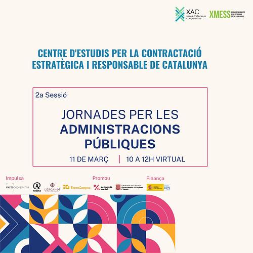 📣 Sessió informativa sobre contractació estratègica i responsable per administracions públiques ⛪️

📅Dimarts 11 de març 
⏰10 a 12 h
💻Sessió online i gratuïta

✍️ Inscriu-t'hi per rebre l'enllaç: https://serveis.acapa.cat/program/jornades-sobre-contractacio-estrategica-i-responsable