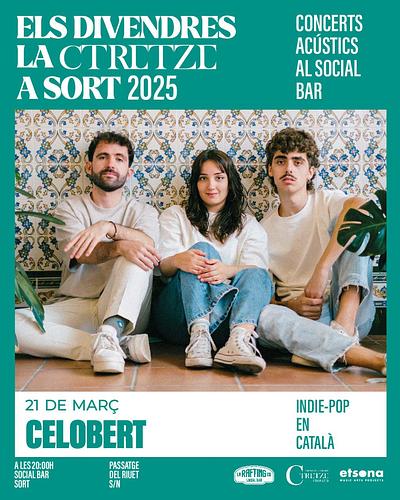 🔊Aquest proper divendres podreu gaudir d'un altre concert acústic de la CTretze al nostre Social Bar!!💥
.
🎸🎹 Celobert @somcelobert ens presenten el seu projecte musical d’indie-pop en català, un imaginari creatiu que transmeten a través de creacions lluminoses i sensibles que parteixen de situacions vivencials compartides per tota una generació, explicades de manera poètica, real, musical i entranyable.
.
Quan? *21 de març*
Hora? *20h*
Lloc? *Social Bar de La Rafting Company* (Sort)
.
🕺🏽🍻 Malgrat aquest març plujós, divendres esperem un cel ben obert 🥁 per començar el cap de setmana amb ritme al nostre Social Bar! 🤘🏼
.
📱Segueix-nos a instagram @socialbar_laraftingco per estar alerta de tots els concerts.