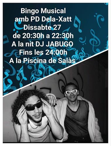 Penya! Estem que no sabem aguantar-mos les ganes del proper recital, així que hem decidit quedar al mateix lloc per fer-la ben grossa demà al vespre.
No recitarem poesia però si vosaltres també esteu impacients per retrobar...
a) l'ombreta dels arbres
b) el caliu de cada dimarts (però més animat)
c) els cons de patates fregides
d) la/es persona/es del públic que secretament us mola/en
e) una excusa perfecta per no parar per casa
f) les nostres meravelloses carones
g) totes aquestes respostes i més
...demà és el dia!!
BINGO MUSICAL AQUÀTIC (wtf?) dissabte 27/7 a les 20h30 al bar de la pisci de salàs. Se vegem!