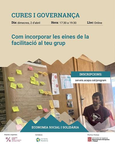 🟣 Vols incorporar les eines de facilitació al teu grup? En aquesta sessió parlarem de: 

✔️Els 4 espais de la facilitació
✔️El triangle per a l'efectivitat grupal
✔️Eines per a la detecció de problemàtiques grupals
✔️Estudi de casos reals

📅Dimecres, 2 d'abril
⏰17.30 a 19.30 h
💻Sessió online i gratuïta

✍️ Inscriu-t'hi per rebre el link: https://serveis.acapa.cat/program/cures-i-governanca