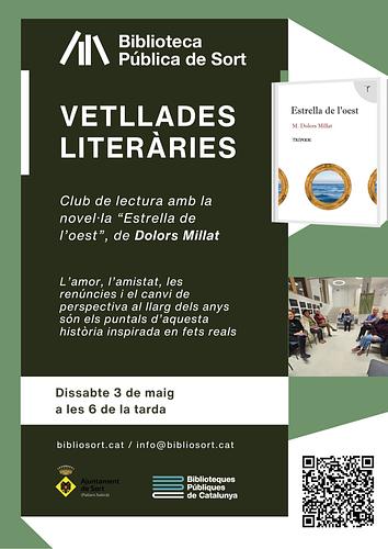 📖 Torna el club de lectura de la Biblioteca! Ens trobem d'aquí un mes amb la novel·la "Estrella de l'oest" de M. Dolors Millat, en part ambientada al #PallarsSobirà 

👉🏻 Inscripció gratuïta! Trobareu més informació i el formulari a la nostra web https://bibliosort.cat/.../vetllades-literaries-estrella.../ i ja podeu passar a recollir el vostre exemplar de la novel·la! 📚