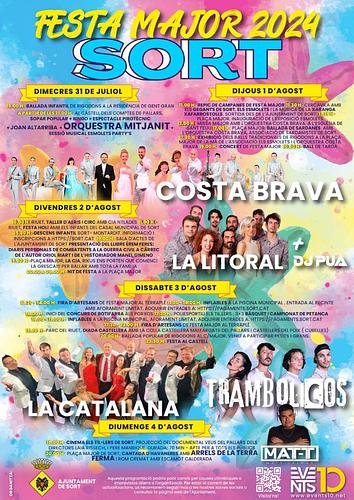 👉🏾Del 31 de juliol al 4 d'agost 🥳*Festa Major de Sort!!!*🥳
 ℹ️Tota la info a sort.cat