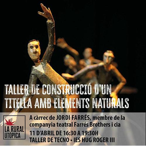 I obrim nou formulari! *aquest divendres taller de titelles amb el Jordi Farré de "Farrés Brothers"*. Tenim places limitades. Recordeu que si no podeu assistir aquest divendres, podeu venir també el dijous de 16.30h a 19.30h en l'horari de les joves. Us hi esperem!! estem segures que serà una passada!: https://forms.gle/U7rpUuTm3d1yf4Mp8