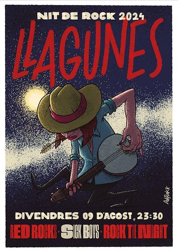 *Llagunes Nit de Rock '24*🎸

🗓️ 09 d'agost del 2024
📍Llagunes
⏰ 23:30h

...amb les bandes: 

Red Rocks🥁
Sick Boys🎤
Rock the Night🎸