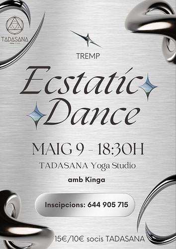 *Sessió de Extatic Dance*
a Tremp (Tadasana Yoga Studio, Pare Manyanet 29)

🕙 📅 Divendres 9 de maig de 18:30 a 21:00 h

Entrada  15 EUR / *Socis 10 EUR*

_*Què és?*_
És una sessió oberta de moviment no estructurat i lliure a la selecció de música amb profunditat de significat i vibracions saludables. Ajuda a regular el sistema nerviós, allibera tensions, allibera la teva expressió.
Ho fem descalçes, sense parlar (a part d'una breu presentació d'una facilitadora) i sense cap substància psicoactiva.

_*Per a qui és?*_
Literalment, tothom que sigui capaç de respectar les 3 regles bàsiques descrites anteriorment. No cal saber ballar: fem servir el moviment intuïtiu, en una atmosfera sense jutjar. No cal que estiguis en forma. Només obre't per l'experiència!

_*Què portar?*_
- Una mica d'aigua o altres begudes no alcohòliques que us agradin (tindrem aigua i algunes infusions preparades)
- Roba còmoda

Places limitades, així que si us plau, reserveu la vostra entrada per WhatsApp/Telegram: 644 90 57 15