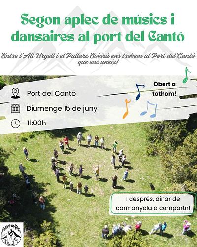 Ja el tenim ben a prop... estigueu preparades pel segon Aplec al Port del Cantó!!! 🤩

Després de l'èxit que va tenir la trobada de músics i dansaires folk l'any passat, tornem-hi!
El punt de trobada exacte és: https://maps.app.goo.gl/eU8LhSVDk5azxxut7

Porteu els vostres instruments 🪗🎻🪇, les vostres ganes de ballar 💃, i menjar per compartir🍴!
