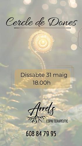 El proper Cercle de Dones serà el dia 31 de Maig a les 18.00h. 
Es realitzarà a l'espai terapèutic Arrels, situat a Sort (C/Lluís Companys 5, 2-1)

Té una aportació econòmica de 10€. 

🌸Si et ressona i tens ganes d’assistir reserva la teva plaça al 608 84 79 95.