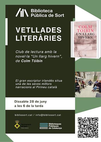 📖 Tornen les #VetlladesLiteràries, el club de lectura de la Biblioteca Pública de Sort! 😍 No us perdeu aquest mes "Un llarg hivern", de Colm Tóibín, una de les seves millors narracions i a més ambientada a la vall Farrera ❄️

👉 En parlarem el dissabte 28 de juny, a les 6 de la tarda, us esperem https://bibliosort.cat/esdeveniments/vetllades-literaries-llarg-hivern/