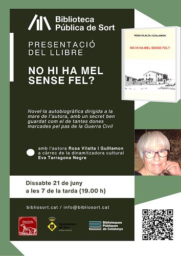 📖 Ens fa molt contents rebre a la Biblioteca Rosa Vilalta i Guillamon, la Roseta de Gavàs, amb la presentació del seu primer llibre, "No hi ha mel sense fel?" 👏🏻👏🏻👏🏻

👉🏻 "No hi ha mel sense fel?" és una novel·la autobiogràfica dirigida a la mare de l'autora, amb un secret ben guardat com el de tantes dones marcades per la Guerra Civil espanyola

📆 Acompanyeu-nos aquest dissabte, a les 7 de la tarda (19h), a la sala d'actes de la Biblioteca https://bibliosort.cat/esdeveniments/presentacio-llibre-nohihamelsensefel