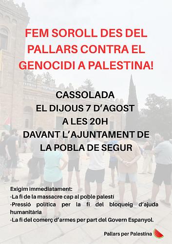 Aquest dijous fem soroll contra el genocidi a Palestina! Porta cassoles o tot tipus d'objectes per fer soroll🥁🎤🎛🔔📢🕒🔊🥄 i la teva veu! 🗣

VISCA PALESTINA LLIURE I PROU COMPLICITAT AMB L'ESTAT D'ISRAEL! ✊🏽🍉