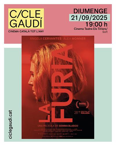 ♀️ Una mirada valenta, crua i visceral des del punt de vista de les víctimes sobre la supervivència de la violència sexual basada en l'experiència, personal i col·lectiva, de la directora i de moltes dones

🎞️ Torna a Sort el #CicleGaudí amb "La furia", un film que ens interpel·la directament, no us el perdeu aquest diumenge 21 de setembre a les 7 de la tarda al Cinema-Teatre Els Til·lers de Sort

📌 Recordeu que teniu una cita amb el millor cinema de producció catalana el tercer diumenge de cada mes!

ℹ️ més informació i entrades a la venda https://sort.cat/esdeveniments/cicle-gaudi-la-furia/