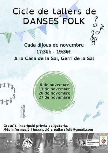 Ja tornem amb les activitats de folk! 🥳🎻🪗🎵
Aquest curs provem un format nou, amb diverses activitats proposades. Estigueu atentis, us anirem informant d'altres coses al llarg del curs! 🤗

Comencem amb aquest cicle de tallers , durant el qual aprendrem tècniques de "joc" en les danses folk, així com diverses danses divertides que encara no hem pogut ensenyar-vos mai.

Com sempre, és gratuït i obert a tothom, tot i que demanem inscripció prèvia al cicle, on us demanem que ens informeu a quins tallers voleu participar, i us demanarem una "fiança" de 5 euros per taller, que us tornarem el dia del taller. Sobretot, si algù no pot posar aquesta fiança, que ens ho digui, ens adaptarem!

Amb moltes ganes de ballar amb vosaltres! 🤗