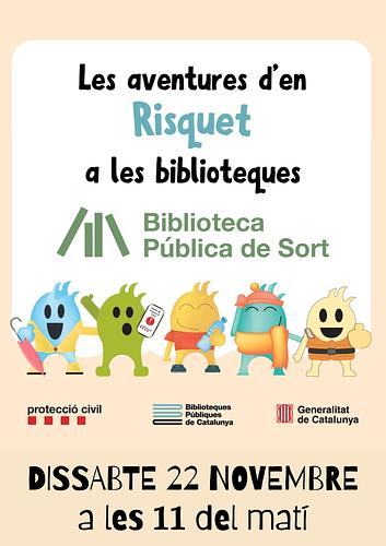 Coneixeu el Risquet? És la mascota de Protecció Civil que ensenya consells de seguretat i autoprotecció als més petits de la casa!

No us perdeu aquest dissabte, 22 de novembre, a les 11 del matí, l'espectacle "Les aventures d'en Risquet" de Mai Tant Teatre, una adaptació de les històries d'en Risquet amb música i cançons que il·lustren els diversos consells de seguretat

📅 Dissabte 22 de novembre, a les 11 del matí (11.00h)
📍 Lloc: sala d'actes de la Biblioteca Pública de Sort
🎫 Entrada lliure i gratuïta!
ℹ️ +info https://bibliosort.cat/esdeveniments/espectacle-aventures-risquet/
