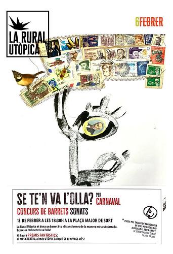 Bon dia! aquest divendres dia 6 de febrer, nova sessió de Kaixa Bum! En aquesta ocasió ho centrarem, com no, en *la CREACIÓ DE BARRETS pel gran Concurs de Barrets "Se te'n va l'olla" per Carnaval" que tindrà lloc el divendres 13 de febrer a les 18.30h a la Plaça Major de Sort*! i ja fem la 2a. edició!

Volem donar-vos una tarda sencera perquè us poseu mans a  l'obra i fer el vostre barret ben boig, utòpic, creatiu, electritzant... Veniu i participeu. Us hi esperem com sempre! De nou aquest any hem preparat molts premis per a vosaltres. 

I per qui no l'acabi o no pugui venir aquest divendres, *tindrà tota la setmana que ve, de dilluns a dijous, per venir al taller* i acabar-lo a temps!. Vinga va, que això pot ser molt sonat! Com sempre aquí el vincle perquè us hi inscriviu: https://forms.gle/uHpKGQ38mdie5Vxy9

Tornem a l'horari de sempre. Aquest divendres ens veiem a les 16.30h! 🔥🚀