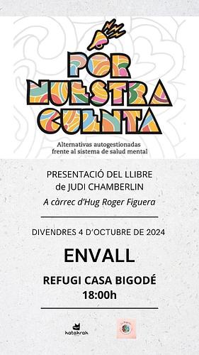 Aquest divendres 4 d'octubre farem la presentació del llibre "Por nuestra cuenta" al refugi Casa Bigodé d'Envall, a càrrec de l'Hug Roger. Us hi esperem!